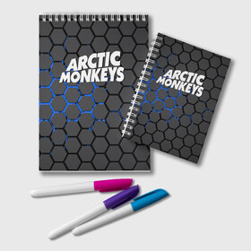 Блокнот с принтом ARCTIC MONKEYS , 100% бумага | 48 листов, плотность листов — 60 г/м2, плотность картонной обложки — 250 г/м2. Листы скреплены удобной пружинной спиралью. Цвет линий — светло-серый
 | alex turner | arctic monkeys | rock | алекс тернер | арктик манкис | рок