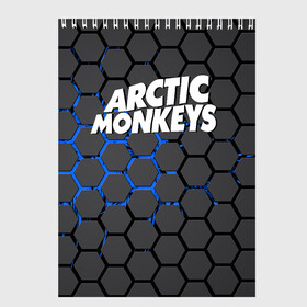 Скетчбук с принтом ARCTIC MONKEYS , 100% бумага
 | 48 листов, плотность листов — 100 г/м2, плотность картонной обложки — 250 г/м2. Листы скреплены сверху удобной пружинной спиралью | alex turner | arctic monkeys | rock | алекс тернер | арктик манкис | рок