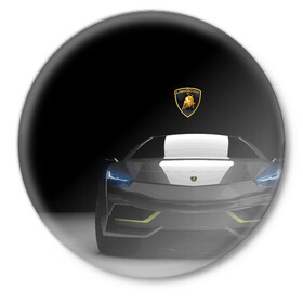 Значок с принтом Lamborghini URUS ,  металл | круглая форма, металлическая застежка в виде булавки | bolide | car | italy | lamborghini | motorsport | power.prestige | автомобиль | автоспорт | болид | италия | ламборгини | мощь | престиж