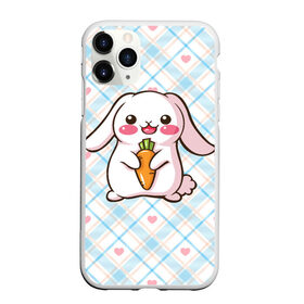 Чехол для iPhone 11 Pro Max матовый с принтом Милый зайка , Силикон |  | веган | вегетарианец | животное | зайцы | зайчик | зайчонок | заяц | кролик | кроль | крольчонок | овощи | пушистик