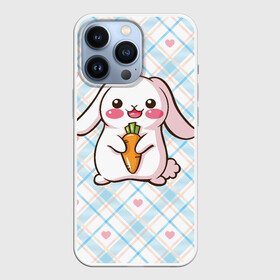 Чехол для iPhone 13 Pro с принтом Милый зайка ,  |  | Тематика изображения на принте: веган | вегетарианец | животное | зайцы | зайчик | зайчонок | заяц | кролик | кроль | крольчонок | овощи | пушистик