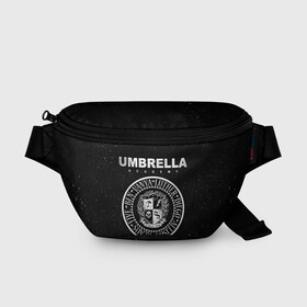 Поясная сумка 3D с принтом Академия Амбрелла , 100% полиэстер | плотная ткань, ремень с регулируемой длиной, внутри несколько карманов для мелочей, основное отделение и карман с обратной стороны сумки застегиваются на молнию | the umbrella academy | umbrella | академия амбрелла | амбрелла | герб | зонтик