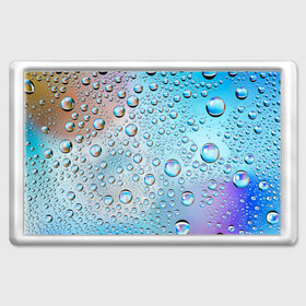 Магнит 45*70 с принтом Капли голубой роса стекло вода , Пластик | Размер: 78*52 мм; Размер печати: 70*45 | вода | градиент | для всех | дождь | капли | летний | на каждый день | обычный | окно | поверхность | повседневный | размытость | роса | стекло