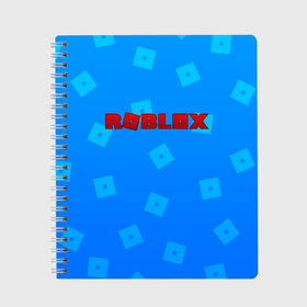 Тетрадь с принтом Roblox , 100% бумага | 48 листов, плотность листов — 60 г/м2, плотность картонной обложки — 250 г/м2. Листы скреплены сбоку удобной пружинной спиралью. Уголки страниц и обложки скругленные. Цвет линий — светло-серый
 | Тематика изображения на принте: blox | game | gamer | minecraft | roblox | roblox logo | игра | казуальная игра | конструктор | раблокс | роблок | роблоки | роблокс | роблокс лого | роблокс логотип