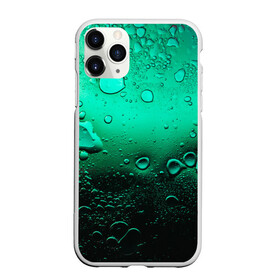 Чехол для iPhone 11 Pro матовый с принтом Зеленые капли клетки , Силикон |  | биология | вода | градиент | для всех | дождь | капли | клетки | летний | на каждый день | обычный | окно | поверхность | повседневный | размытость | роса | стекло