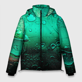 Мужская зимняя куртка 3D с принтом Зеленые капли клетки , верх — 100% полиэстер; подкладка — 100% полиэстер; утеплитель — 100% полиэстер | длина ниже бедра, свободный силуэт Оверсайз. Есть воротник-стойка, отстегивающийся капюшон и ветрозащитная планка. 

Боковые карманы с листочкой на кнопках и внутренний карман на молнии. | Тематика изображения на принте: биология | вода | градиент | для всех | дождь | капли | клетки | летний | на каждый день | обычный | окно | поверхность | повседневный | размытость | роса | стекло