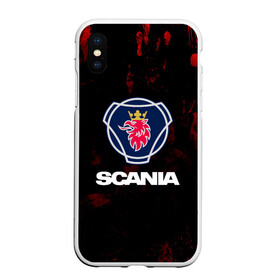 Чехол для iPhone XS Max матовый с принтом Scania , Силикон | Область печати: задняя сторона чехла, без боковых панелей | scania | автобус | грузовик | дальнобой | дальнобойщик | лев | скания | фура | шведское авто