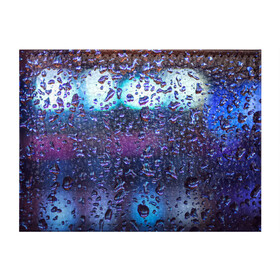 Обложка для студенческого билета с принтом Капли на стекле макро , натуральная кожа | Размер: 11*8 см; Печать на всей внешней стороне | брызги | вода | градиент | дождь | капли | макро | поверхность | повседневный | роса | стекло | текстура