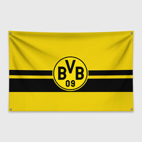 Флаг-баннер с принтом BORUSSIA DORTMUND , 100% полиэстер | размер 67 х 109 см, плотность ткани — 95 г/м2; по краям флага есть четыре люверса для крепления | borussia | bundesliga | football | germani | sport | бундеслига | германия | желтый | логотип | спорт | футбол