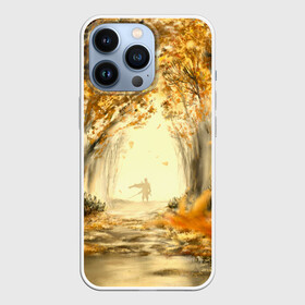Чехол для iPhone 13 Pro с принтом Ghost of Tsushima ,  |  | ghost of tsushima | аллея | арт | деревья | дзин сакай | листья | лужа | осень | самурай | тсусима | тсушима