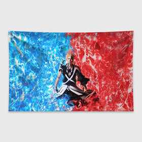 Флаг-баннер с принтом Bleach Kurosaki Ichigo , 100% полиэстер | размер 67 х 109 см, плотность ткани — 95 г/м2; по краям флага есть четыре люверса для крепления | anime | bleach | fire | kurosaki ichigo | аниме | огонь | потерялся
