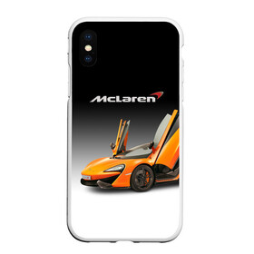 Чехол для iPhone XS Max матовый с принтом McLaren , Силикон | Область печати: задняя сторона чехла, без боковых панелей | Тематика изображения на принте: bolide | car | mclaren | motorsport | power | prestige | автомобиль | автоспорт | болид | мощь | престиж