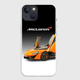 Чехол для iPhone 13 с принтом McLaren ,  |  | bolide | car | mclaren | motorsport | power | prestige | автомобиль | автоспорт | болид | мощь | престиж