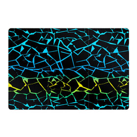 Магнитный плакат 3Х2 с принтом НЕОНОВЫЙ ГРАДИЕНТ , Полимерный материал с магнитным слоем | 6 деталей размером 9*9 см | Тематика изображения на принте: геометрия | градиент | лед | молнии | неон | пестрый | полосы | разлом | синий | спортивный | стекло | текстура