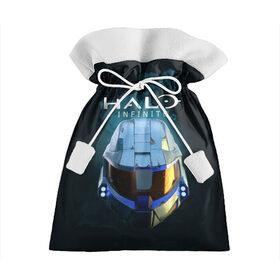 Подарочный 3D мешок с принтом Halo Infinite , 100% полиэстер | Размер: 29*39 см | fp | halo | halo infinite | master chief | microsoft | skull | игра | мастер чиф | сияние | спартанец 117 | череп | шутер