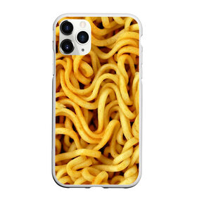Чехол для iPhone 11 Pro Max матовый с принтом Лапша , Силикон |  | Тематика изображения на принте: доширак | еда | желтый | лапша | пища