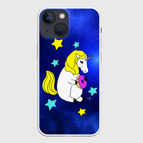 Чехол для iPhone 13 mini с принтом Звездный Единорог ,  |  | angel | stars | unicorn | wings | ангел | блестящие | вселенная | галактика | детские | донат | еда | единорог | единорожки | звезды | копыта | космический | лошадка | лошадь | луна | малыш | неоновые | пегас | пони