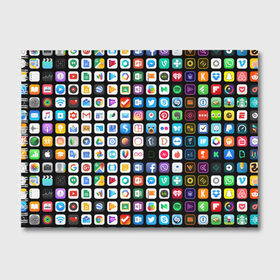 Альбом для рисования с принтом Iphone and Apps Icons , 100% бумага
 | матовая бумага, плотность 200 мг. | android | apk | apps | icon | iphone | iphone and apps icons | social | айфон | андроид | значок | приложение