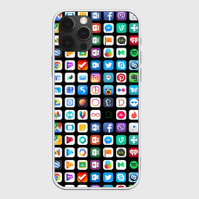 Чехол для iPhone 12 Pro Max с принтом Iphone and Apps Icons , Силикон |  | Тематика изображения на принте: android | apk | apps | icon | iphone | iphone and apps icons | social | айфон | андроид | значок | приложение