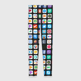 Леггинсы 3D с принтом Iphone and Apps Icons , 80% полиэстер, 20% эластан | Эластичный пояс, зауженные к низу, низкая посадка | android | apk | apps | icon | iphone | iphone and apps icons | social | айфон | андроид | значок | приложение