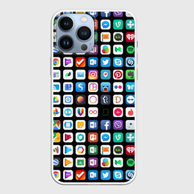 Чехол для iPhone 13 Pro Max с принтом Iphone and Apps Icons ,  |  | android | apk | apps | icon | iphone | iphone and apps icons | social | айфон | андроид | значок | приложение