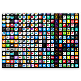 Поздравительная открытка с принтом Iphone and Apps Icons , 100% бумага | плотность бумаги 280 г/м2, матовая, на обратной стороне линовка и место для марки
 | android | apk | apps | icon | iphone | iphone and apps icons | social | айфон | андроид | значок | приложение