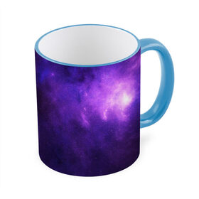 Кружка с принтом Фиолетовая звезда , керамика | ёмкость 330 мл | арт | звезда | звёзды | карлик | космос | облако | синий | сияние | темный | фиолетовый | черный | яркая | яркие цвета