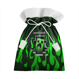 Подарочный 3D мешок с принтом Minecraft , 100% полиэстер | Размер: 29*39 см | craft | creeper | dungeon | dungeons | earth | game | logo | mine | minecraft | mobile | online | дунгеонс | земля | зомби | игра | крипер | лого | майкрафт | майнкрафт | мобайл | онлайн | подземелье | подземелья