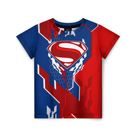 Детская футболка 3D с принтом Знак Супермен , 100% гипоаллергенный полиэфир | прямой крой, круглый вырез горловины, длина до линии бедер, чуть спущенное плечо, ткань немного тянется | justice league movie | superman logo | vdpartat | геометрия | знаки | лига справедливости | логотипы | символы | супермен