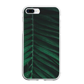 Чехол для iPhone 7Plus/8 Plus матовый с принтом Ветка палмы , Силикон | Область печати: задняя сторона чехла, без боковых панелей | ветка | листья | нуар | пальма | папоротник | природа | экзотика