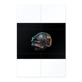 Магнитный плакат 2Х3 с принтом Шлем PUBG , Полимерный материал с магнитным слоем | 6 деталей размером 9*9 см | pubg | топ 1 | шлем