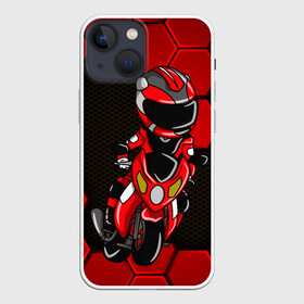 Чехол для iPhone 13 mini с принтом Байкер  Мотоциклист ,  |  | anime | speed | аниме | байкер | гонка | гонки | колеса | мото | мотоцикл | мотоциклист | скорость | харлей | харли дэвидсон | чемпионат