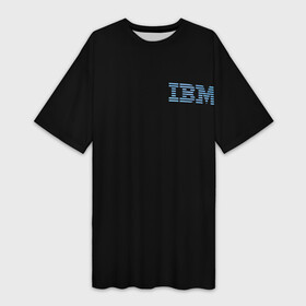 Платье-футболка 3D с принтом IBM Company ,  |  | company | ibm | it | logo | айбиэм | компьютеры | лого