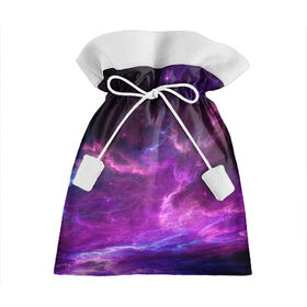Подарочный 3D мешок с принтом Космическое небо , 100% полиэстер | Размер: 29*39 см | Тематика изображения на принте: арт | звёзды | космос | облако | розовый | синий | сияние | туманность | фиолетовый | яркие цвета