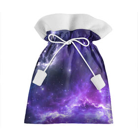 Подарочный 3D мешок с принтом Космическое небо , 100% полиэстер | Размер: 29*39 см | Тематика изображения на принте: арт | белый | бирюзовый | звёзды | космос | облако | розовый | синий | сияние | тёмный | туманность | фиолетовый | яркие цвета