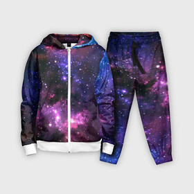 Детский костюм 3D с принтом Космическое небо ,  |  | арт | звёзды | космос | красный | облако | розовый | синий | сияние | темный | туманность | фиолетовый | яркие цвета