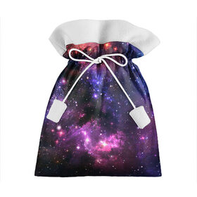 Подарочный 3D мешок с принтом Космическое небо , 100% полиэстер | Размер: 29*39 см | арт | звёзды | космос | красный | облако | розовый | синий | сияние | темный | туманность | фиолетовый | яркие цвета