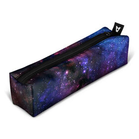 Пенал 3D с принтом Космическое небо , 100% полиэстер | плотная ткань, застежка на молнии | арт | звёзды | космос | красный | облако | розовый | синий | сияние | темный | туманность | фиолетовый | яркие цвета