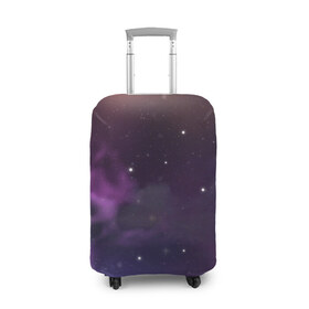 Чехол для чемодана 3D с принтом Космические туманности , 86% полиэфир, 14% спандекс | двустороннее нанесение принта, прорези для ручек и колес | арт | звёзды | космос | красный | облако | оранжевый | розовый | синий | сияние | темный | туманность | фиолетовый | черный | яркие цвета