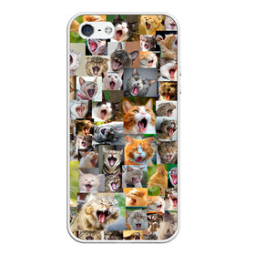 Чехол для iPhone 5/5S матовый с принтом Неко ахегао цвет , Силикон | Область печати: задняя сторона чехла, без боковых панелей | cat | mew | аниме | ахегао | зевок | котейки | кошки | мяу | неко | няшность | потерялся | сон