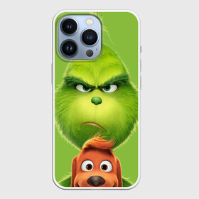 Чехол для iPhone 13 Pro с принтом Гринч ,  |  | Тематика изображения на принте: grinch | гринч | монстр | персонаж | собачка | чудище