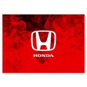 Поздравительная открытка с принтом HONDA / ХОНДА , 100% бумага | плотность бумаги 280 г/м2, матовая, на обратной стороне линовка и место для марки
 | accord | auto | civic | crv | honda | jylf | logo | moto | motors | racing | sport | авто | автомобиль | аккорд | гонки | гоночный | лого | логотип | логотипы | марка | мото | моторс | мотоцикл | рщтвф | серия | символ | символы | спорт