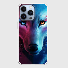 Чехол для iPhone 13 Pro с принтом ВЗГЛЯД ВОЛКА ,  |  | animals | wolf | волк | волки | животные | звери | луна | одиночка | хищник