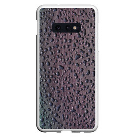 Чехол для Samsung S10E с принтом Капли вода поверхность , Силикон | Область печати: задняя сторона чехла, без боковых панелей | вода | дождь | капли | контраст | макро | поверхность | погода | роса | стекло | текстура | техно