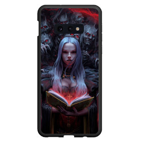 Чехол для Samsung S10E с принтом Demonic book , Силикон | Область печати: задняя сторона чехла, без боковых панелей | book | deads | demon | demoness | demonic | demonical | demons | devil | the demon book | witch | ведьма | демон | демоница | демонический | демоны | дьявол | дьяволица | книга | колдунья | мертвецы | череп