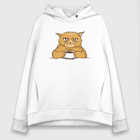 Женское худи Oversize хлопок с принтом Grumpy Cat Coffee , френч-терри — 70% хлопок, 30% полиэстер. Мягкий теплый начес внутри —100% хлопок | боковые карманы, эластичные манжеты и нижняя кромка, капюшон на магнитной кнопке | cat | coffee | grumpy | hot | kitten | kitty | pussycat | ароматный | горячий | грампи | злой | киса | кот | котик | котэ | кофе | кофеек | кошка | кружка | милый | не выспался | недовольный | прикол | сердитый | сонный | чашка