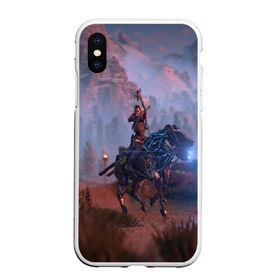 Чехол для iPhone XS Max матовый с принтом Horizon Zero Dawn , Силикон | Область печати: задняя сторона чехла, без боковых панелей | aloy | antasy girl | art | artwork | digital art | fantasy | horizon | horizon: zero dawn | landscape | tallneck | warrior fantasy | weapon | zero dawn