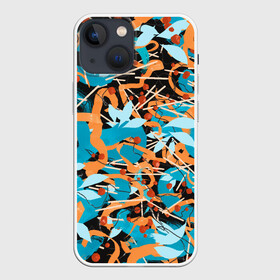 Чехол для iPhone 13 mini с принтом Яркие линии ,  |  | brushstrokes | lines | paint | краски | линии | мазки | потерялся | узор