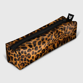 Пенал 3D с принтом Леопард , 100% полиэстер | плотная ткань, застежка на молнии | животные | кошки | леопард