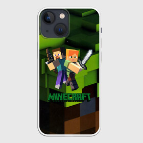 Чехол для iPhone 13 mini с принтом MINECRAFT ,  |  | craft | creeper | dungeon | dungeons | earth | game | logo | mine | minecraft | minecraft dungeons | mobile | online | дунгеонс | земля | зомби | игра | крипер | лого | майкрафт | майнкрафт | онлайн | подземелье